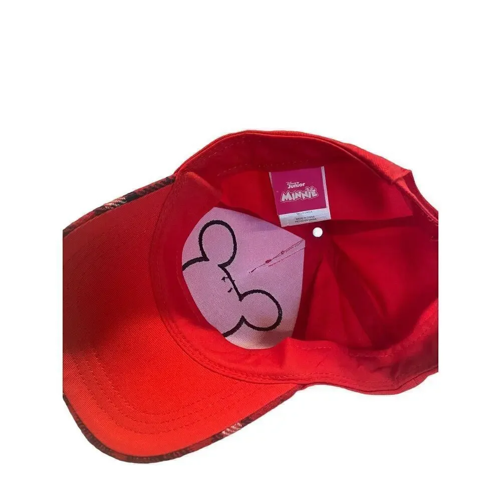 Disney Minnie Mouse Plaid Hat with Minnie and Bow Junior